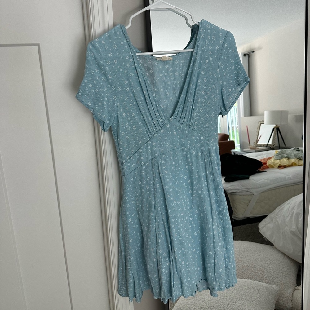 Blue floral summer dress